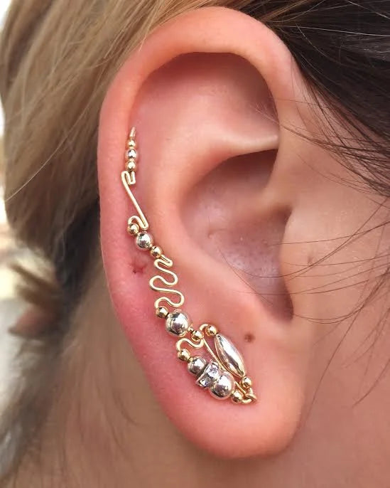 Valerie in Oval Gold and Silver